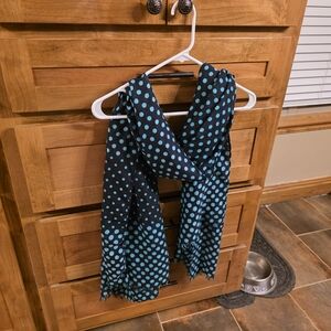 Banana Republic Navy and Blue Polka Dot Scarf